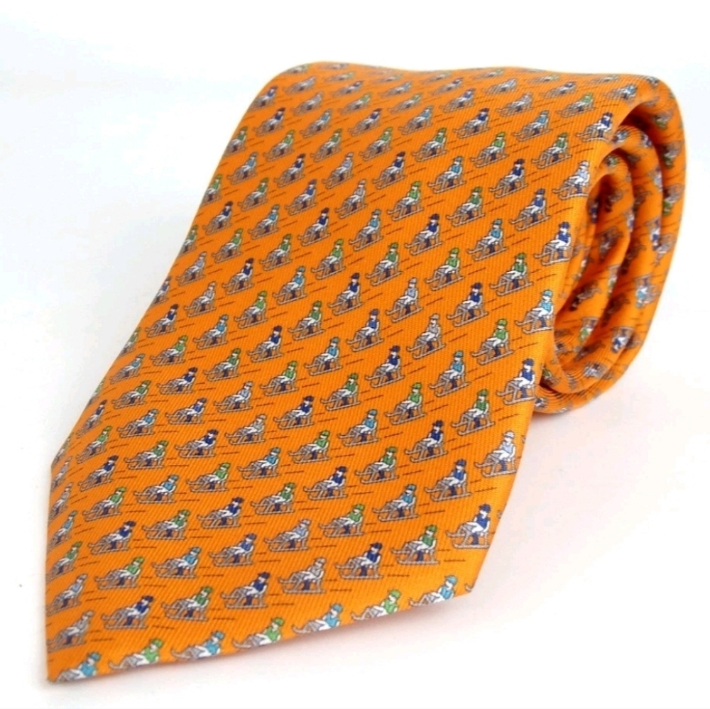 Hermès silk tie - Picture 2 of 8